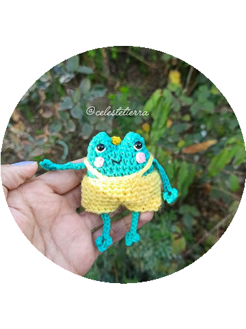 Príncipe ranita, tejido en crochet, 2024