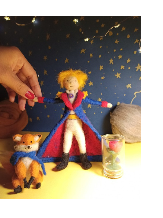 Principito, figura de vellón agujado, 2021